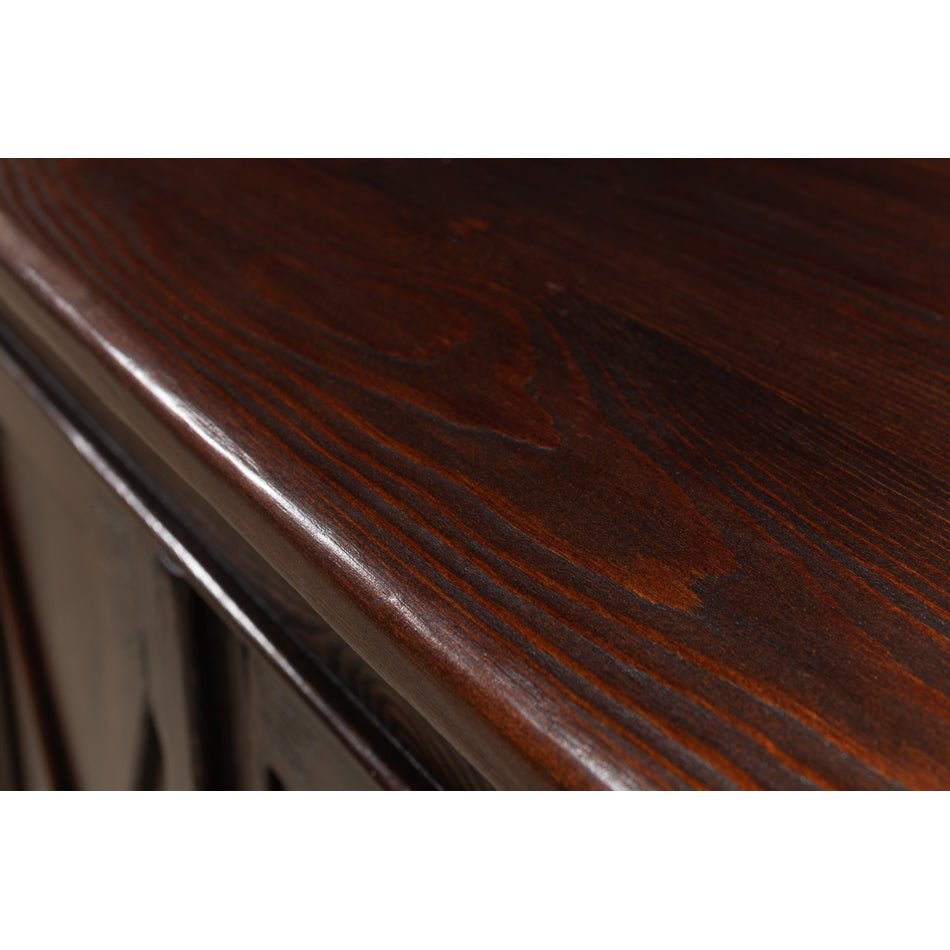 Long Directoire Style Dark Brown Buffet - English Georgian America