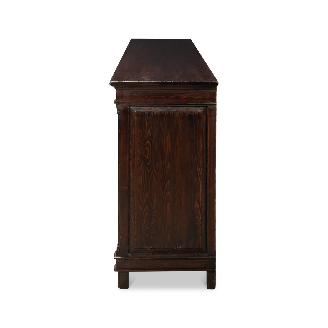 Long Directoire Style Dark Brown Buffet - English Georgian America