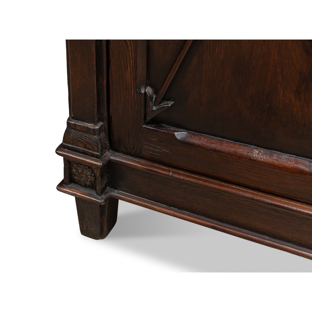 Long Directoire Style Dark Brown Buffet - English Georgian America