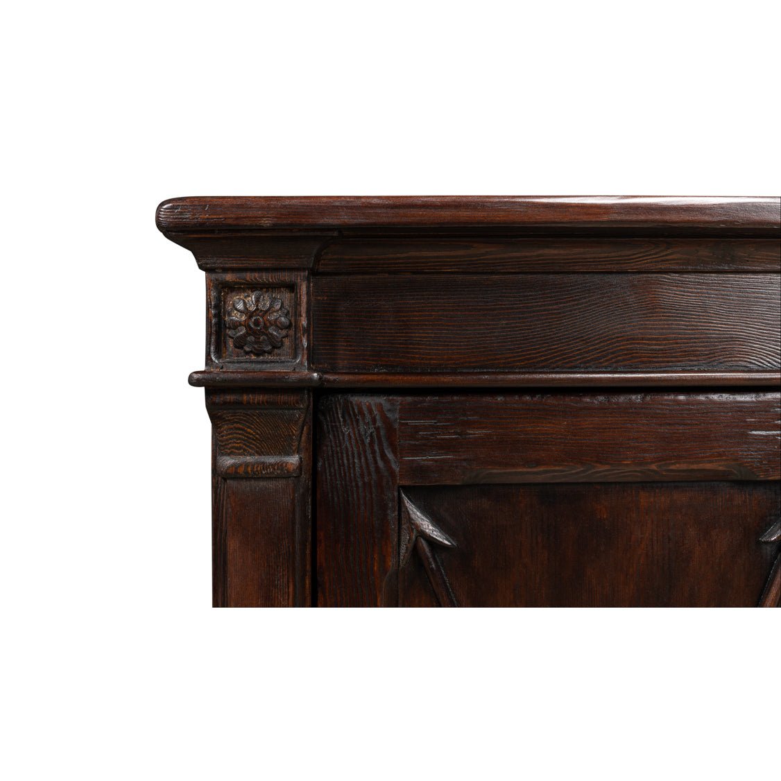 Long Directoire Style Dark Brown Buffet - English Georgian America