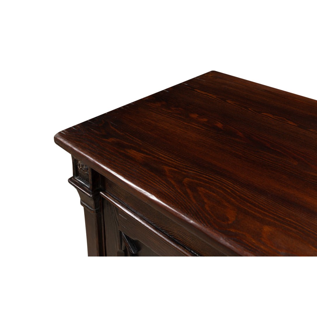 Long Directoire Style Dark Brown Buffet - English Georgian America