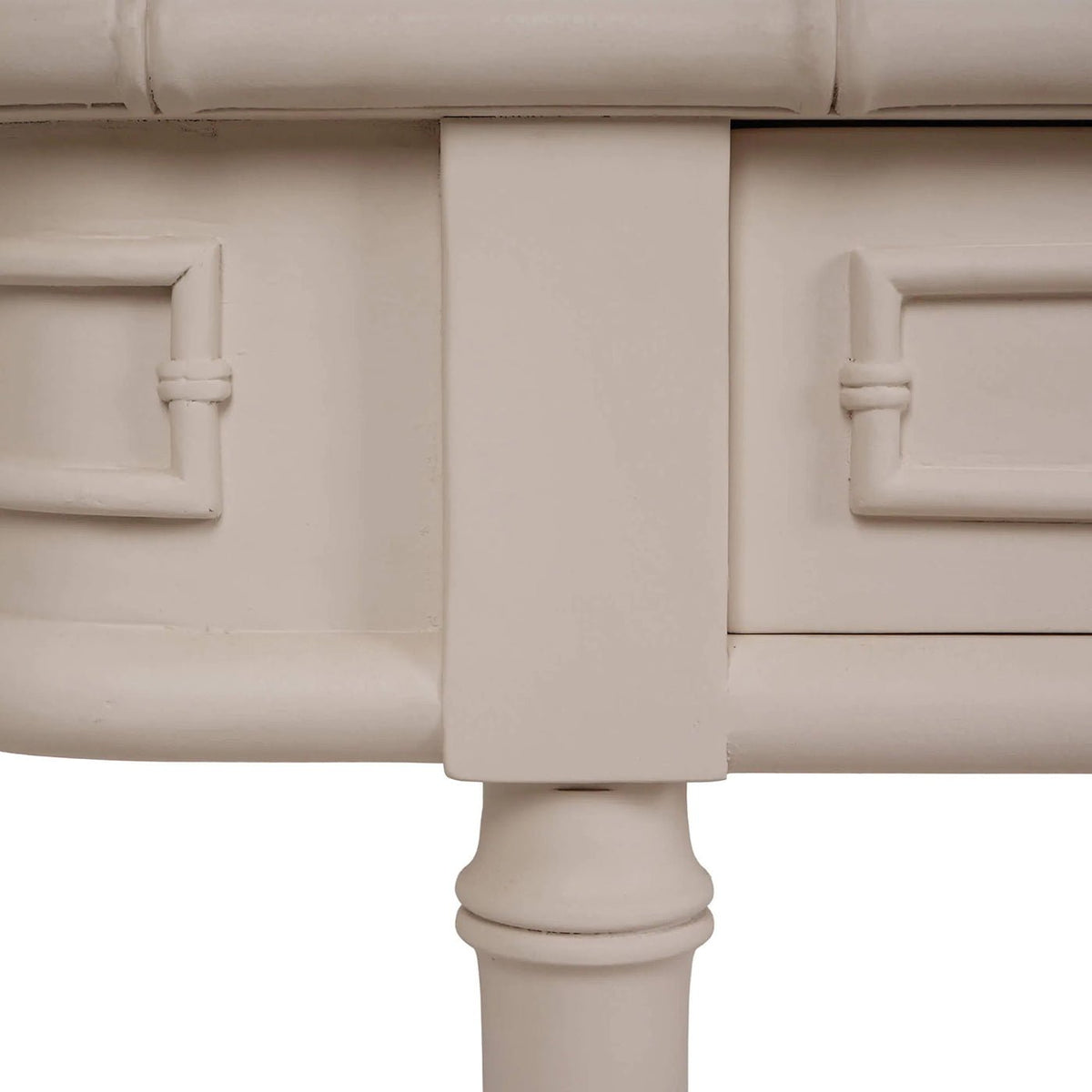 Long Faux Bamboo Console Table - English Georgian America