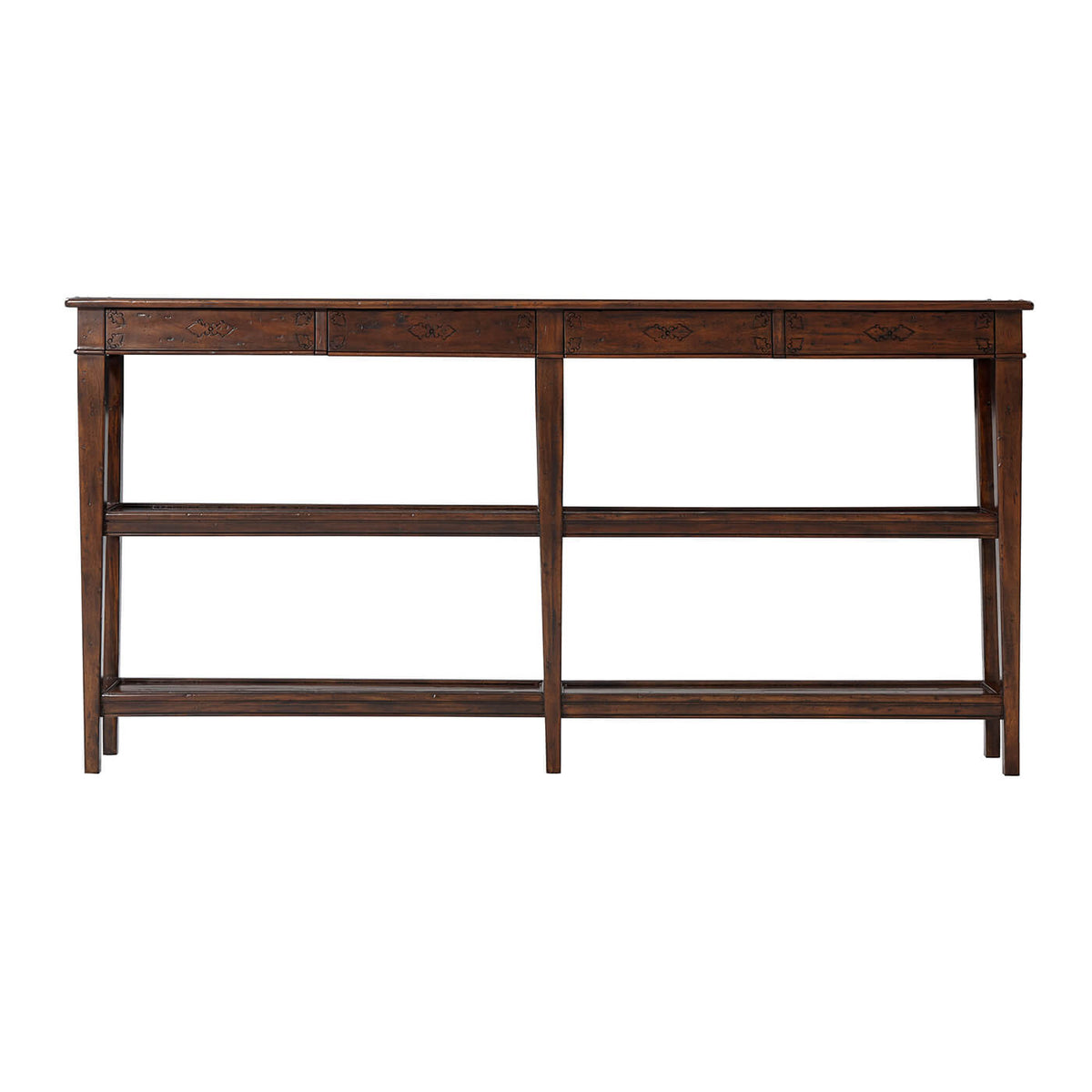 Long French Provincial Console Table - English Georgian America