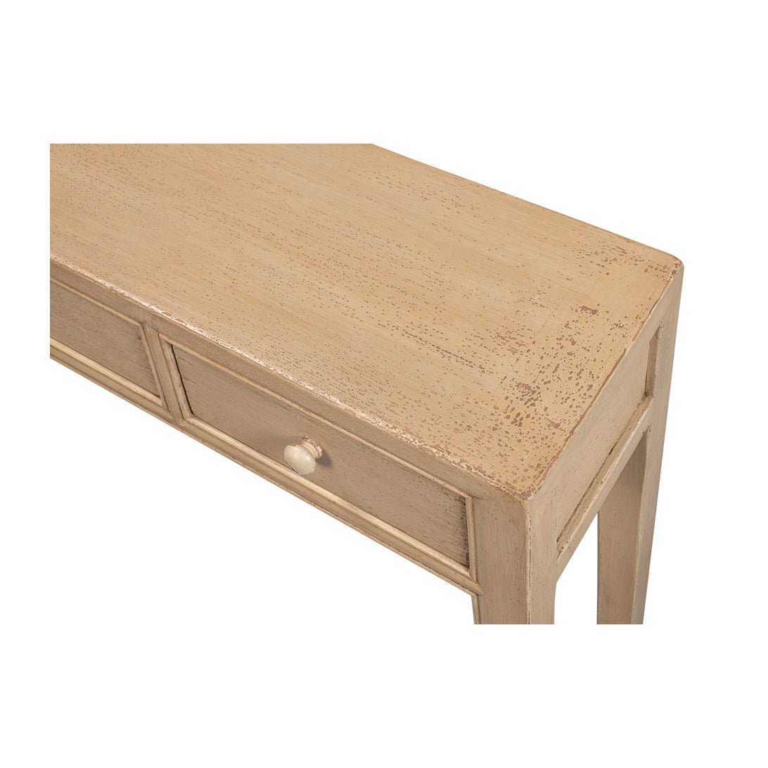 Long Narrow Console Table with Drawers - English Georgian America