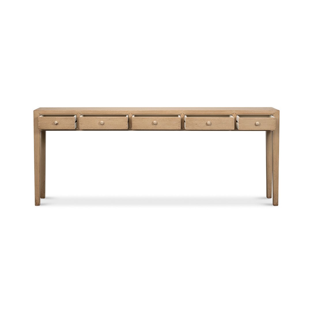 Long Narrow Console Table with Drawers - English Georgian America