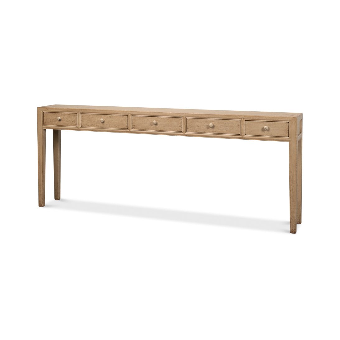 Long Narrow Console Table with Drawers - English Georgian America