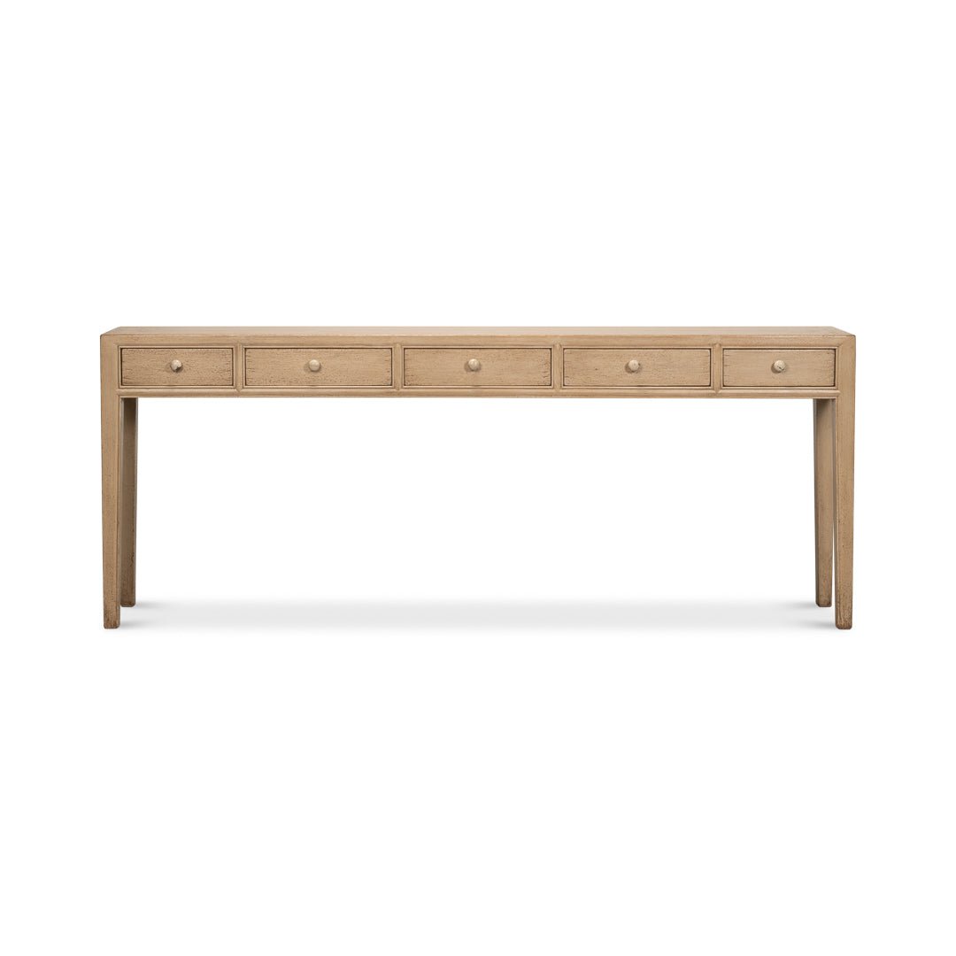Long Narrow Console Table with Drawers - English Georgian America
