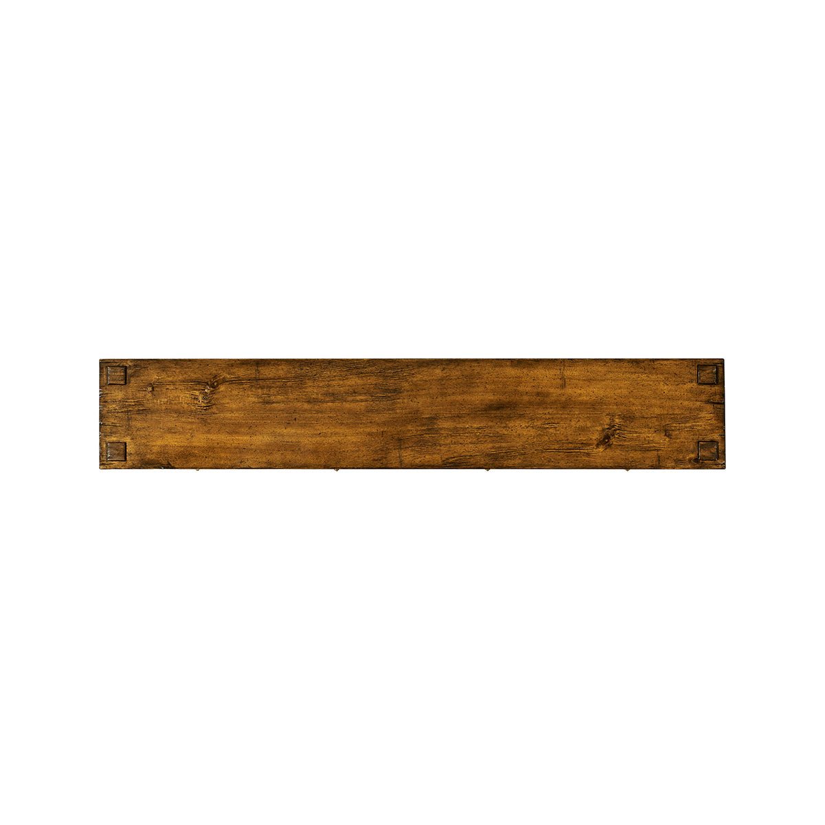 Long Narrow Country Console - Walnut Finish - English Georgian America