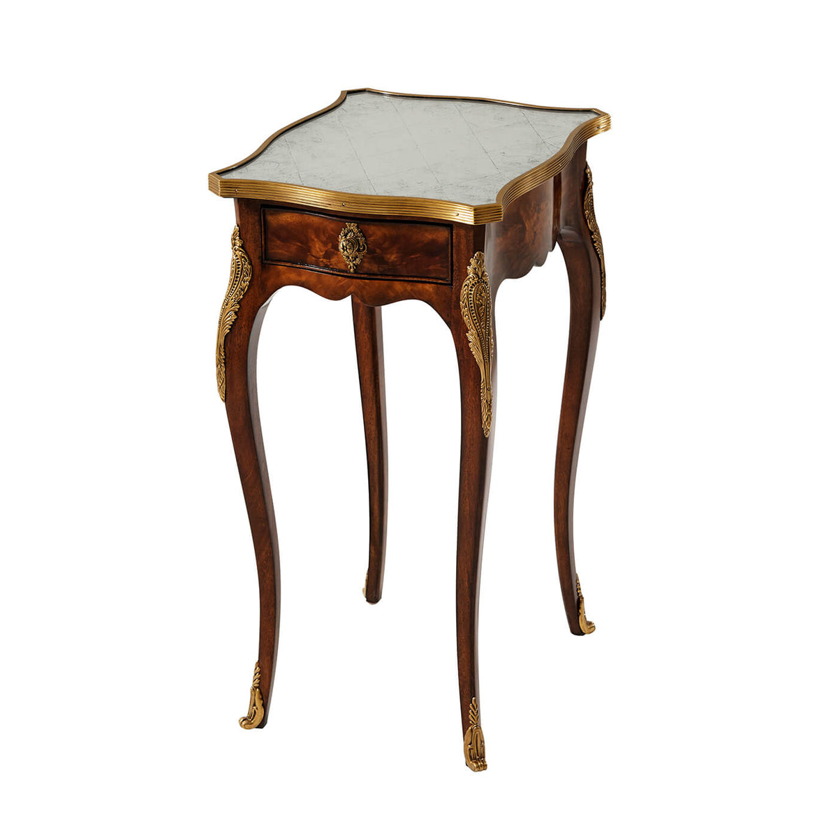 Louis XV Serpentine Sided Side Table - English Georgian America