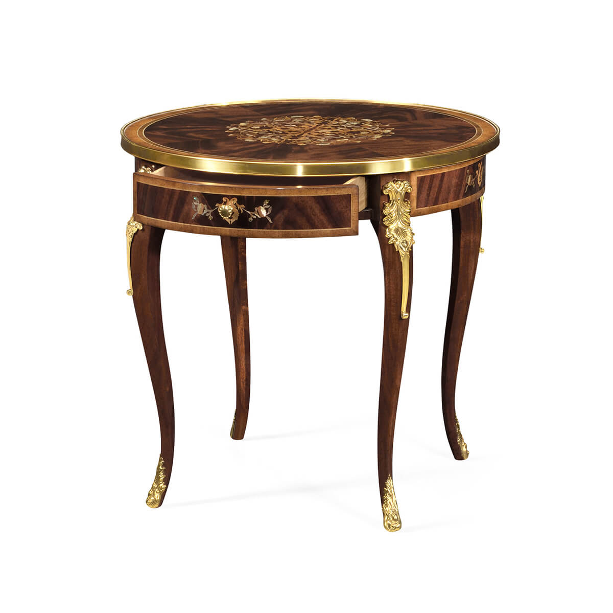 Louis XV Style Inlaid End Table - English Georgian America