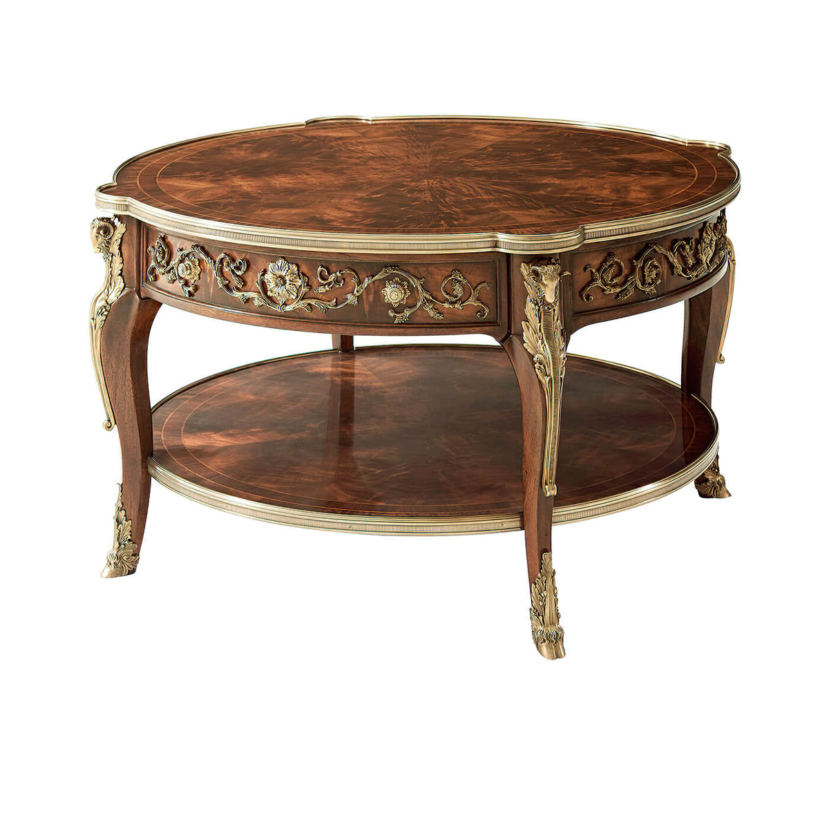 Louis XV Style Round Cocktail Table - English Georgian America