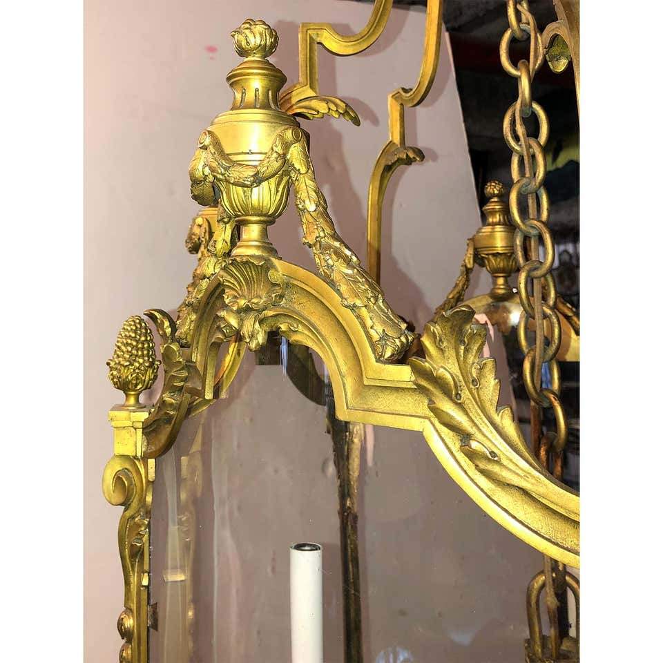 Louis XVI Bronze Hall Lantern - English Georgian America