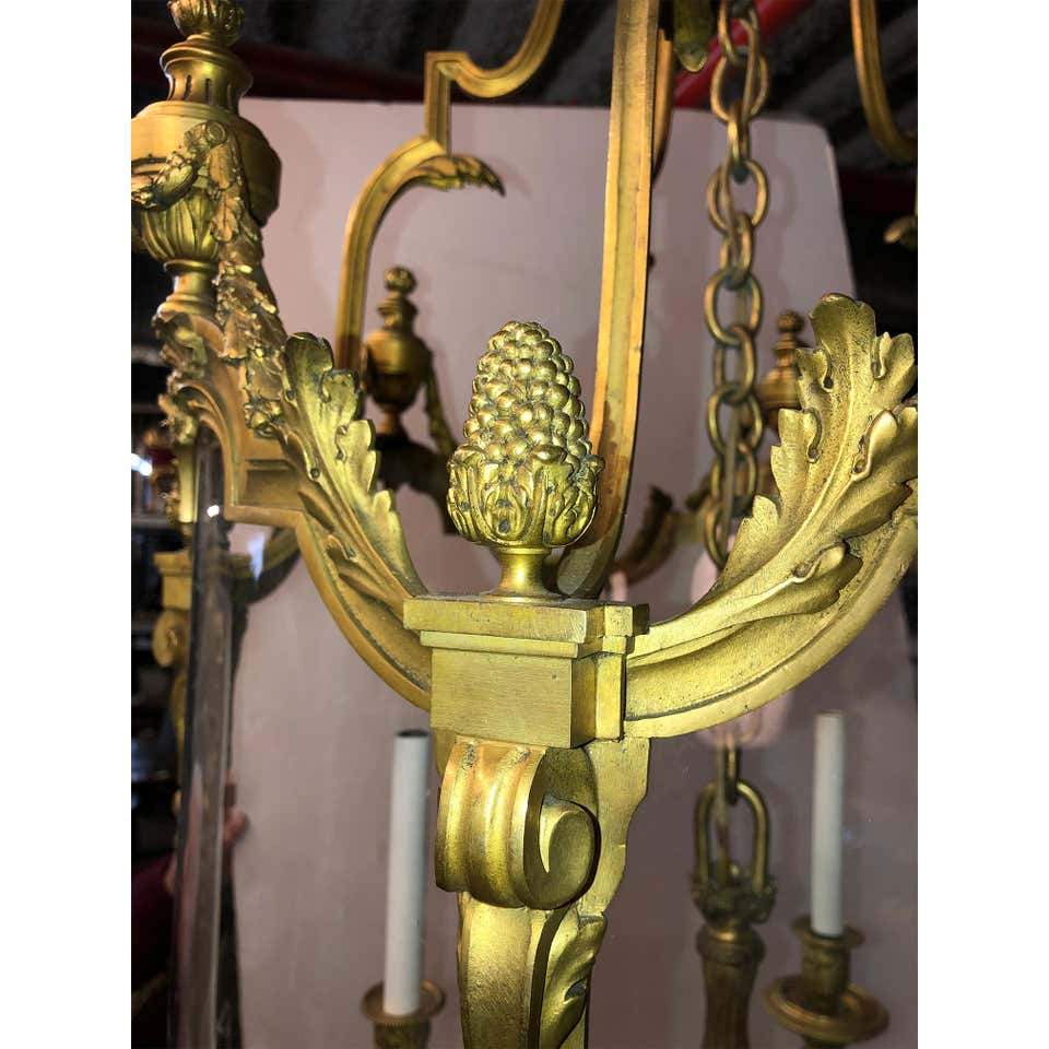 Louis XVI Bronze Hall Lantern - English Georgian America