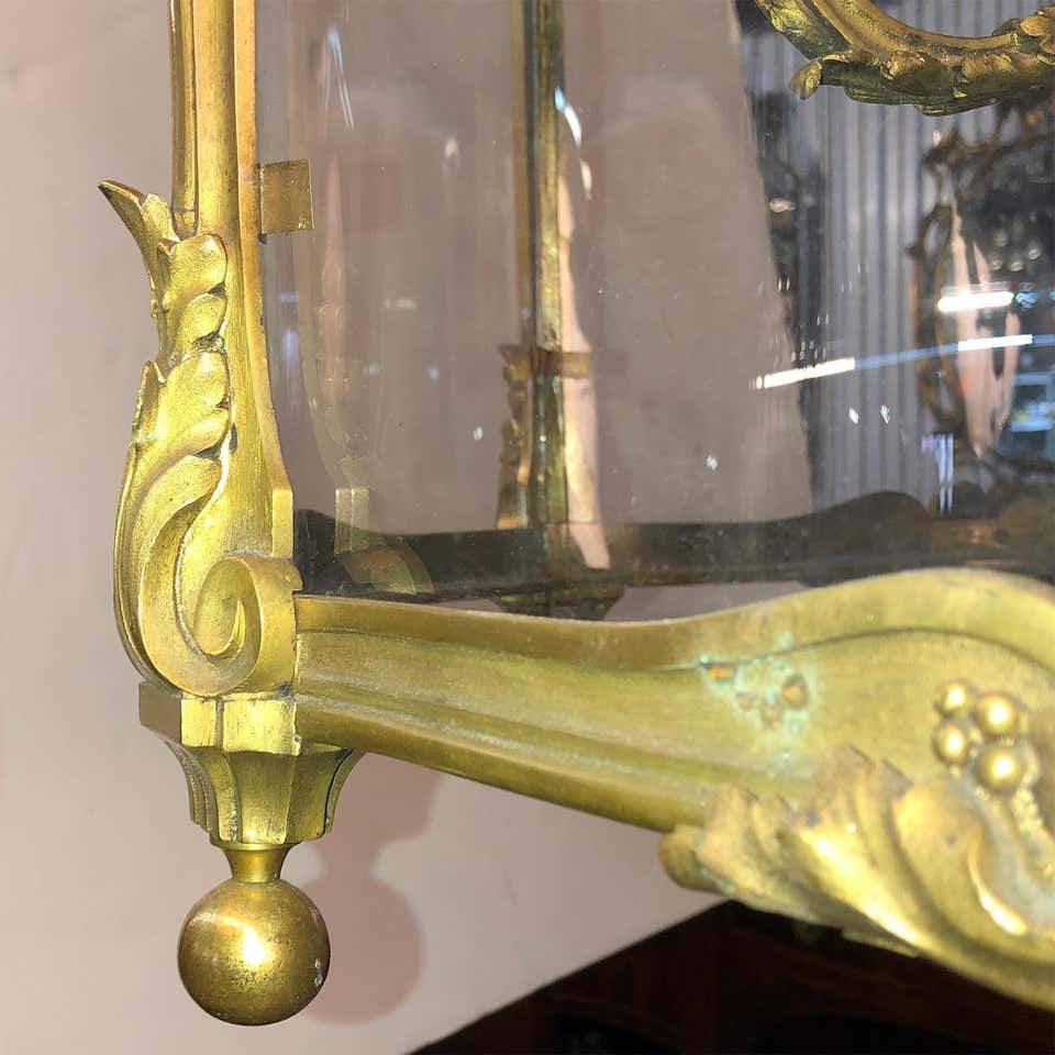 Louis XVI Bronze Hall Lantern - English Georgian America