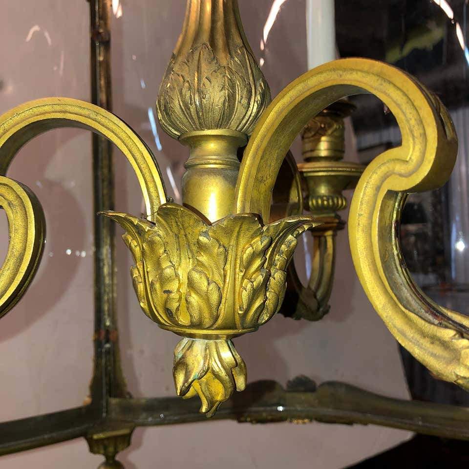 Louis XVI Bronze Hall Lantern - English Georgian America