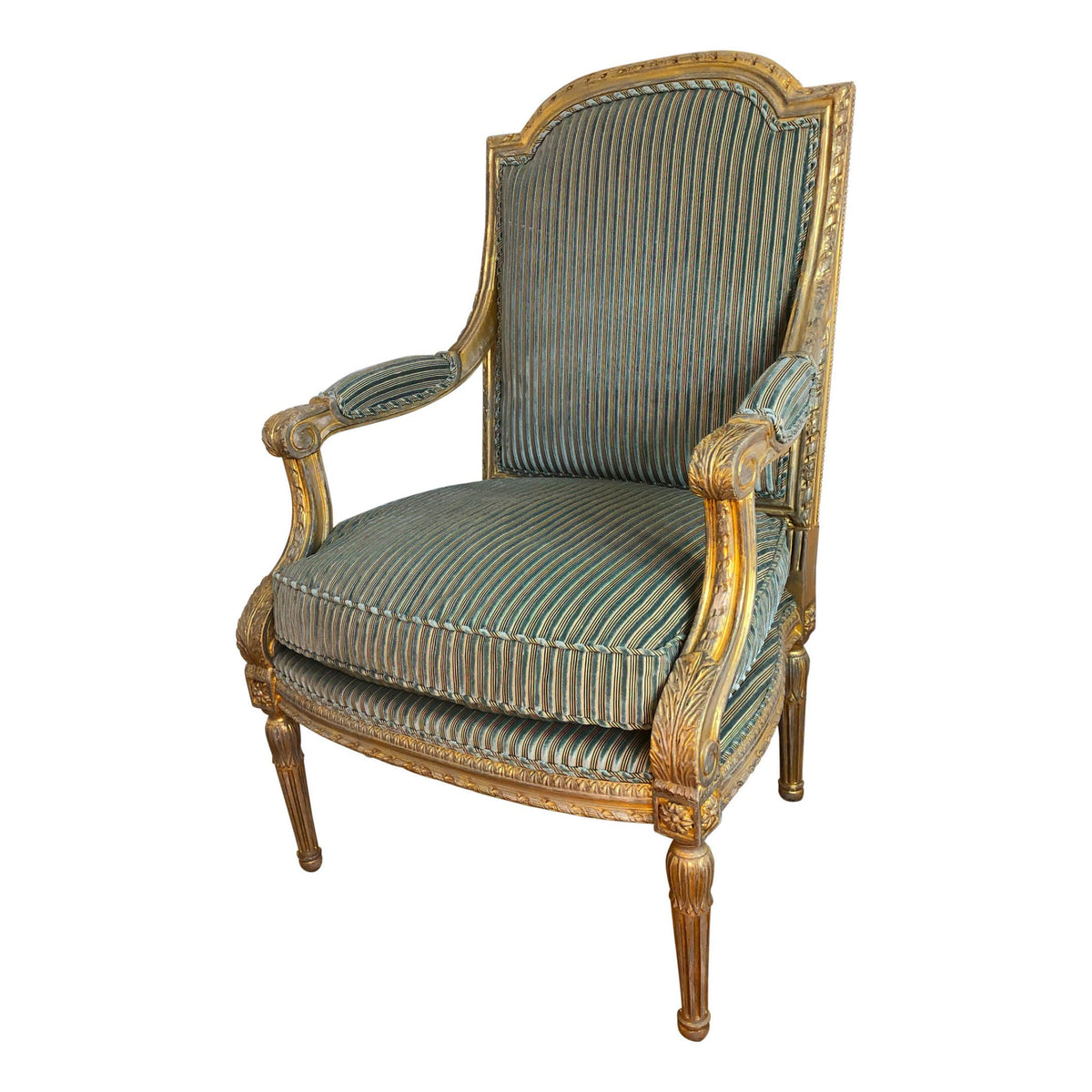 Louis XVI Carved Fauteuil a La Reine - English Georgian America