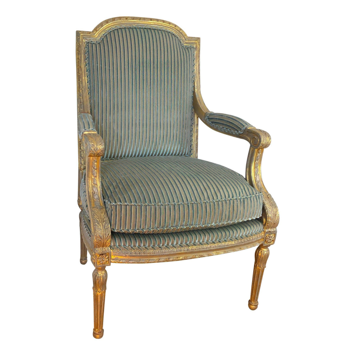 Louis XVI Carved Fauteuil a La Reine - English Georgian America