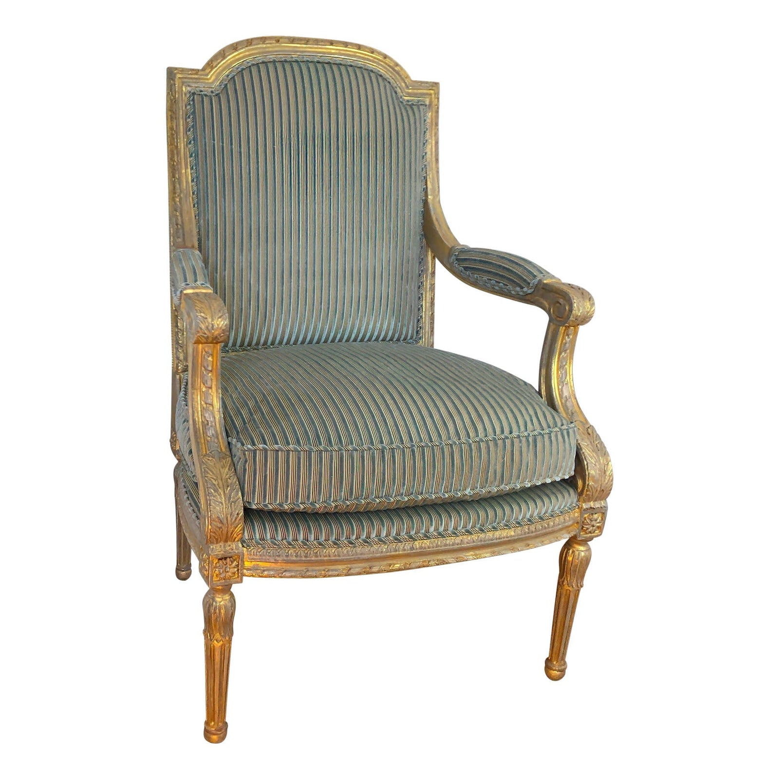 Louis XVI Carved Fauteuil a La Reine - English Georgian America