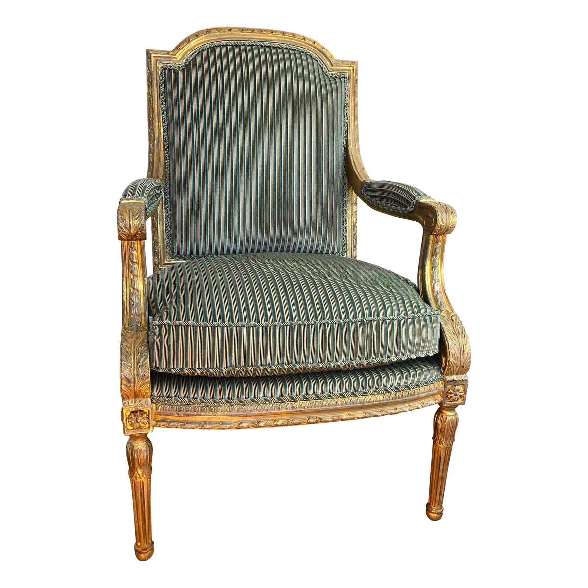 Louis XVI Carved Fauteuil a La Reine - English Georgian America