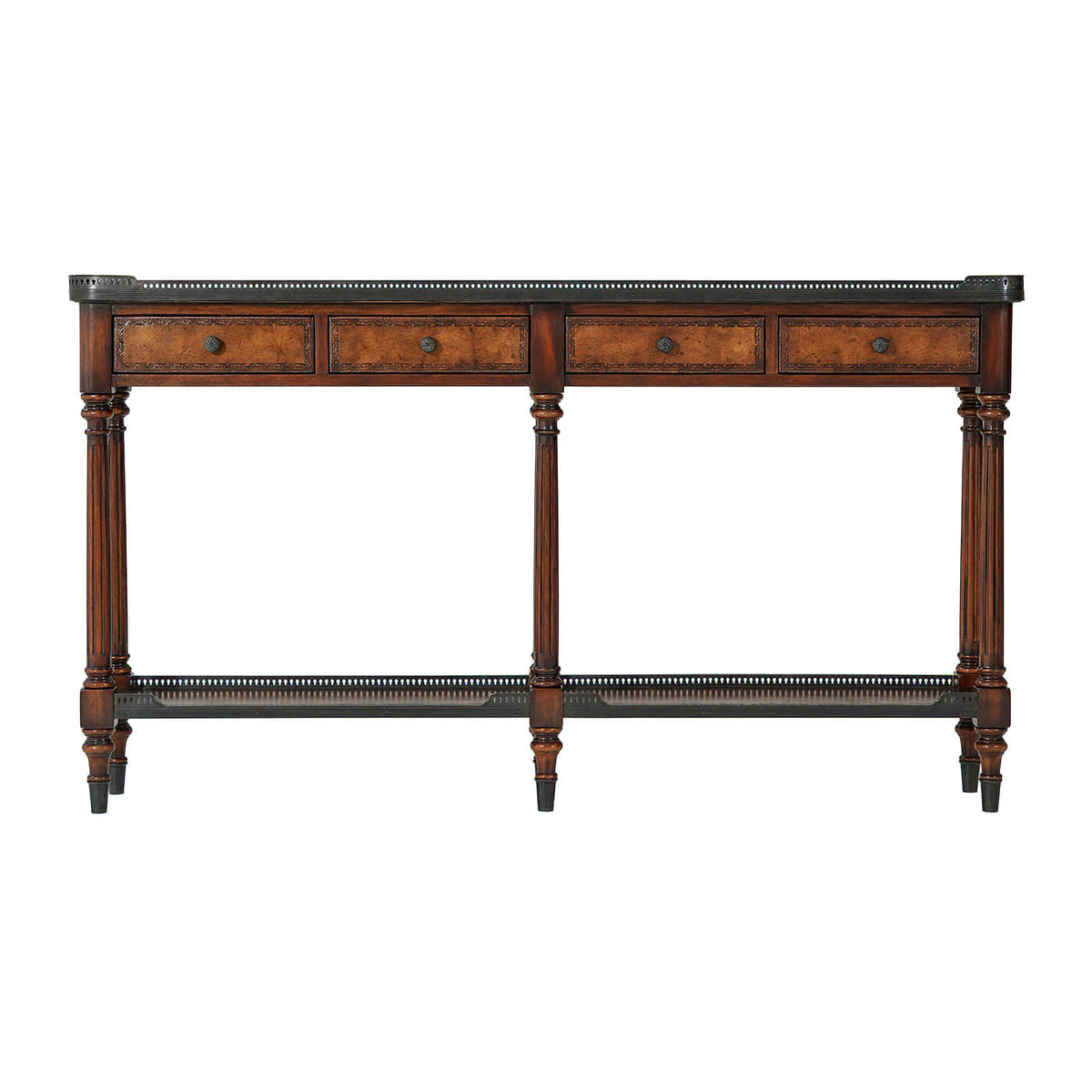 Louis XVI Leather Console Table - English Georgian America