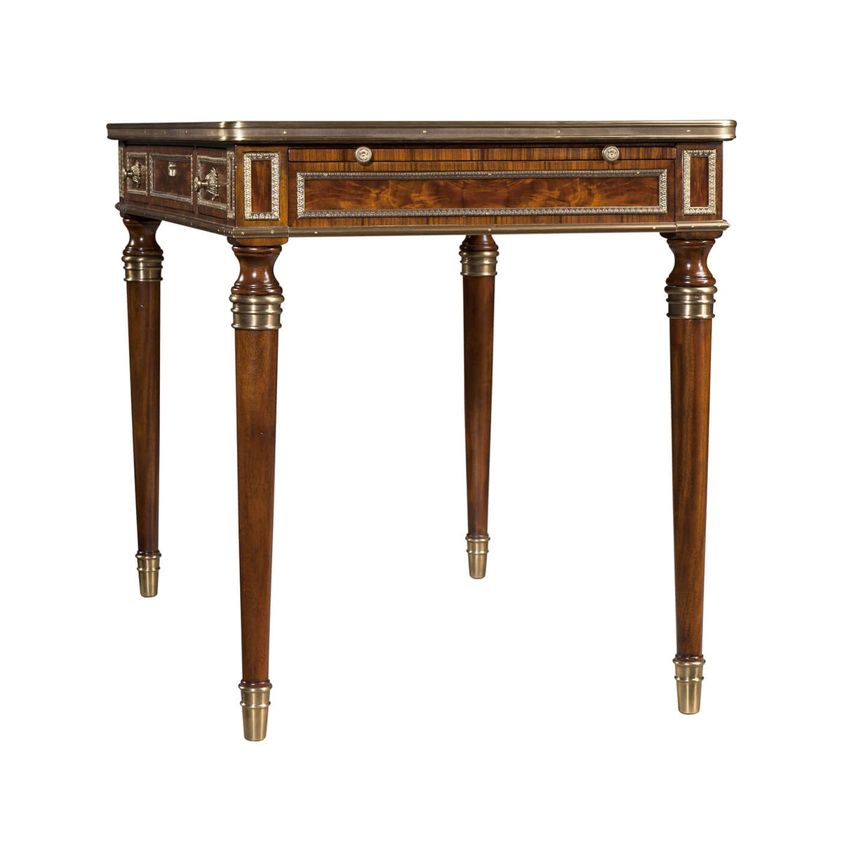 Louis XVI Leather Top Mahogany Desk - English Georgian America