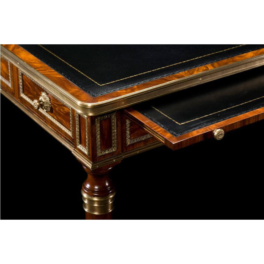 Louis XVI Leather Top Mahogany Desk - English Georgian America