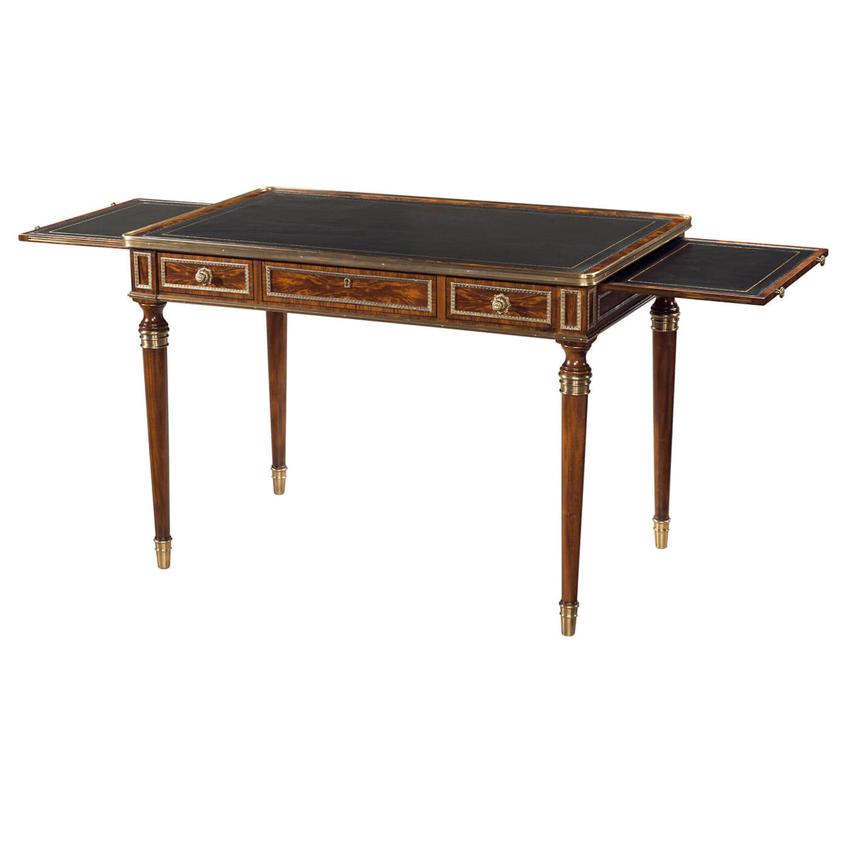 Louis XVI Leather Top Mahogany Desk - English Georgian America