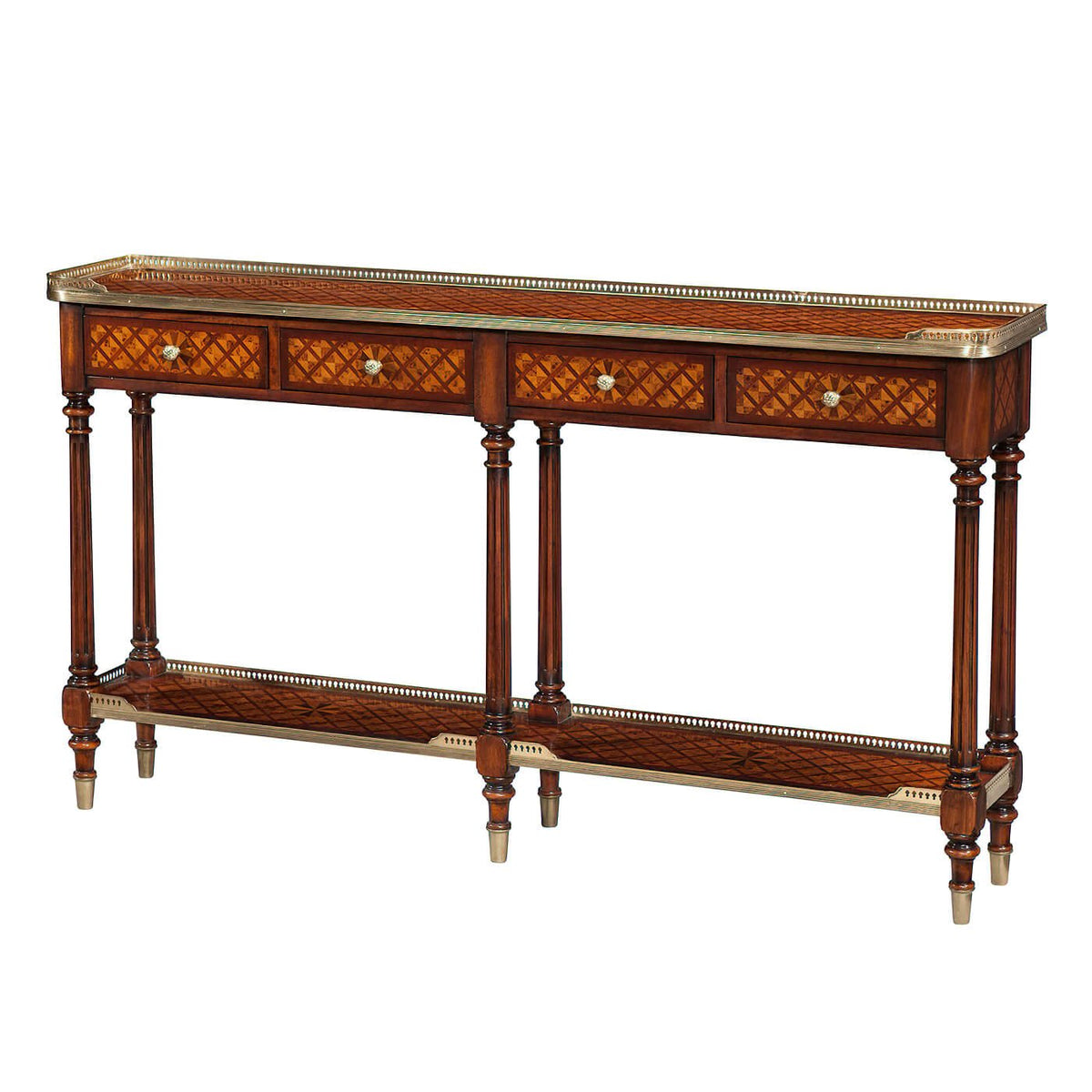 Louis XVI Parquetry Console Table - English Georgian America