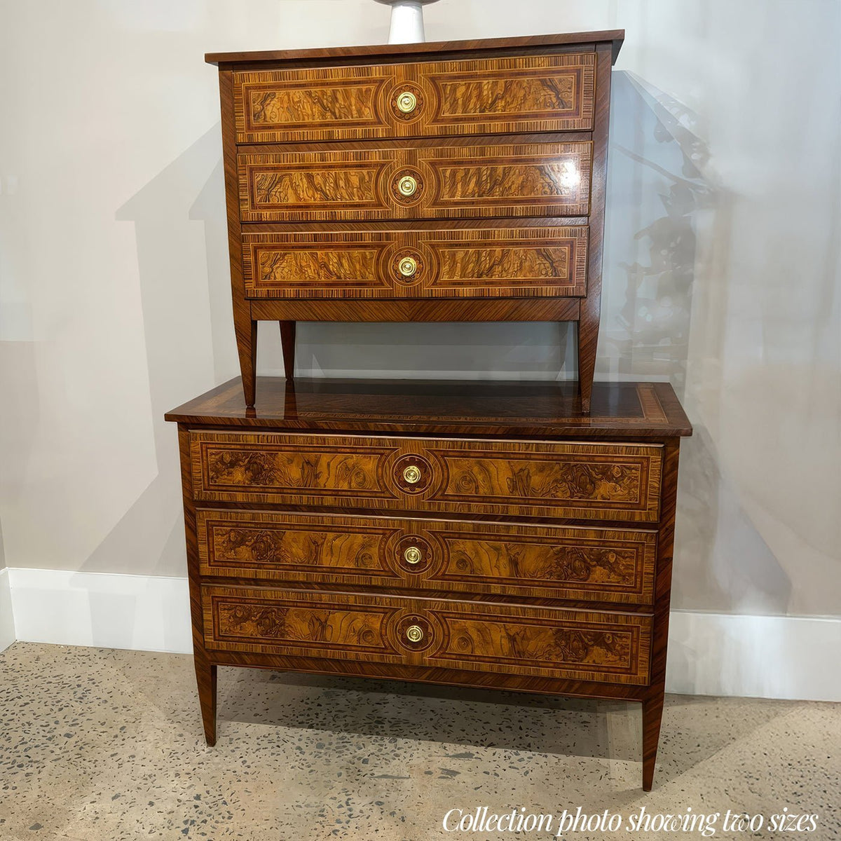 Louis XVI Style Burl Chest - English Georgian America