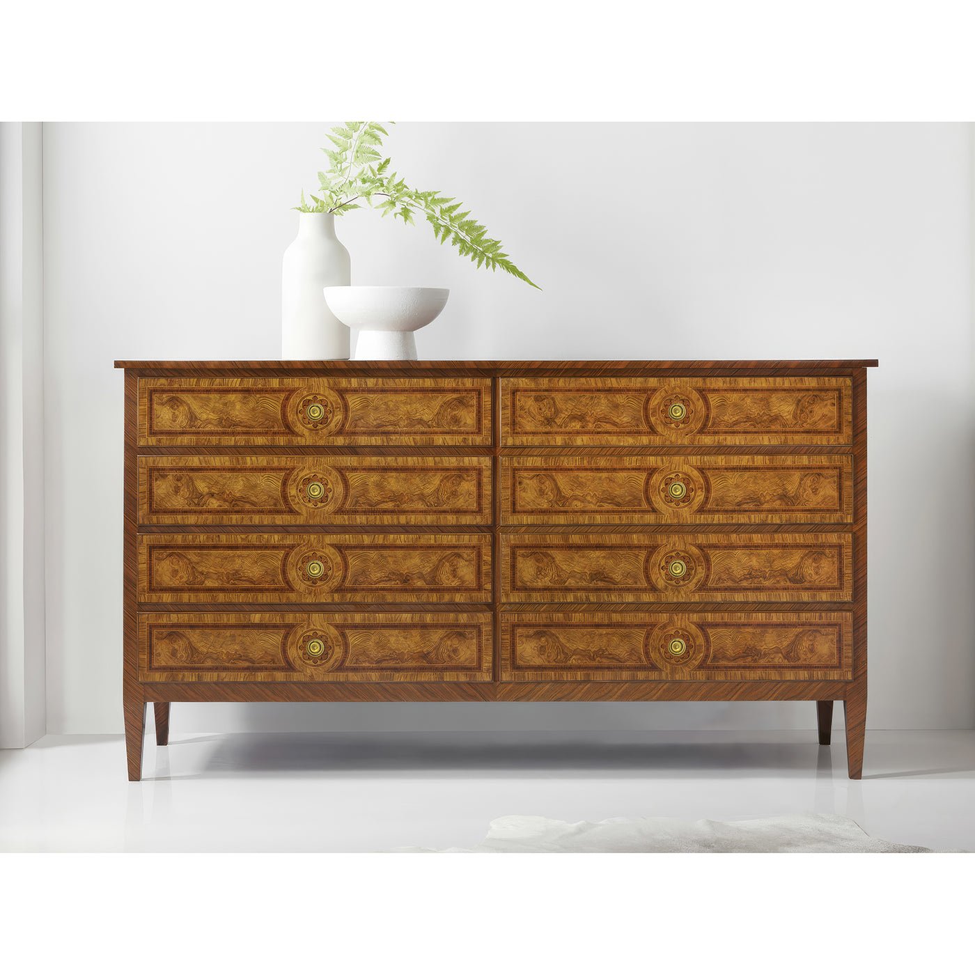 Louis XVI Style Burl Dresser - English Georgian America