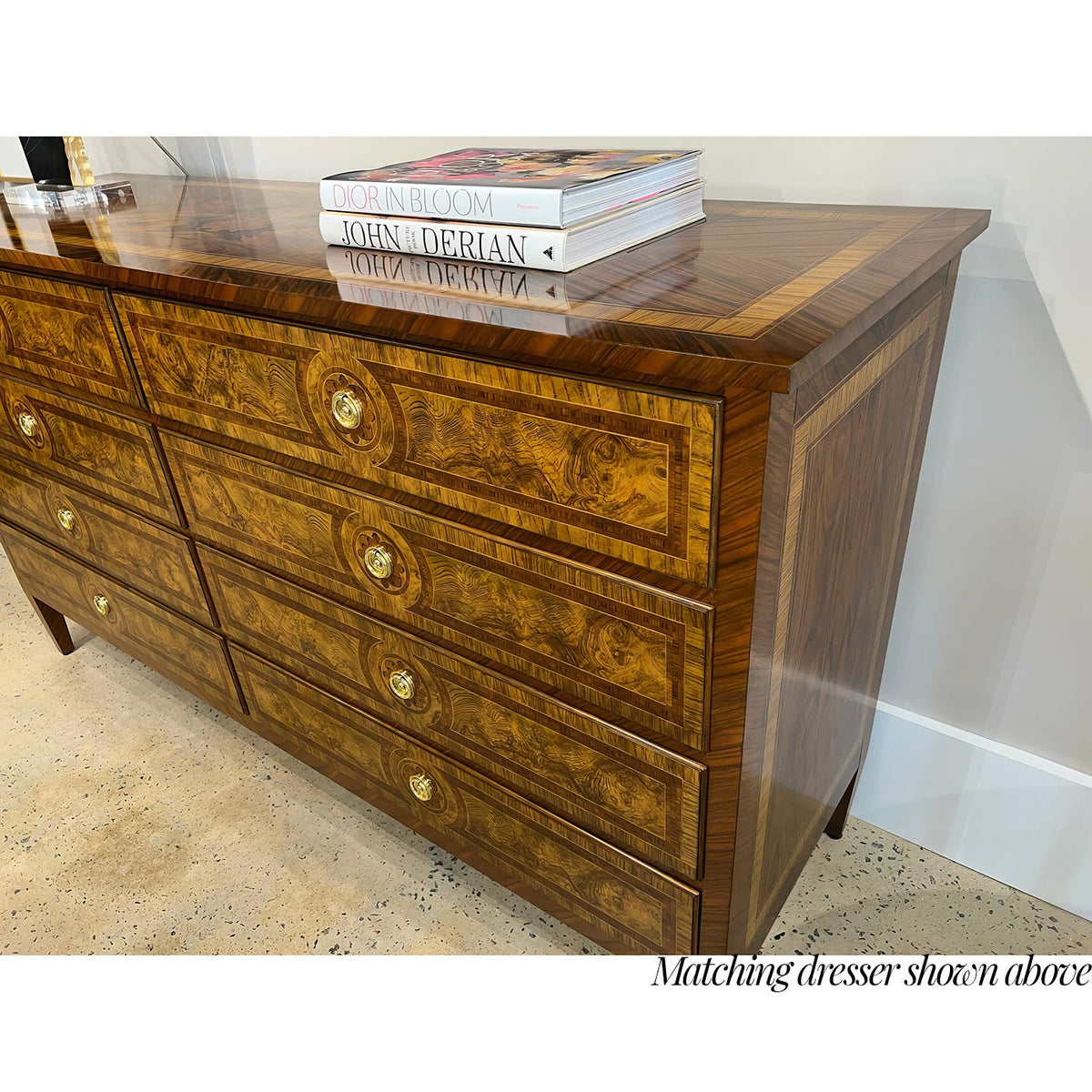 Louis XVI Style Burl Dresser - English Georgian America