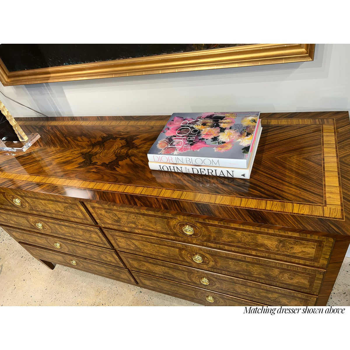 Louis XVI Style Burl Nightstand - English Georgian America