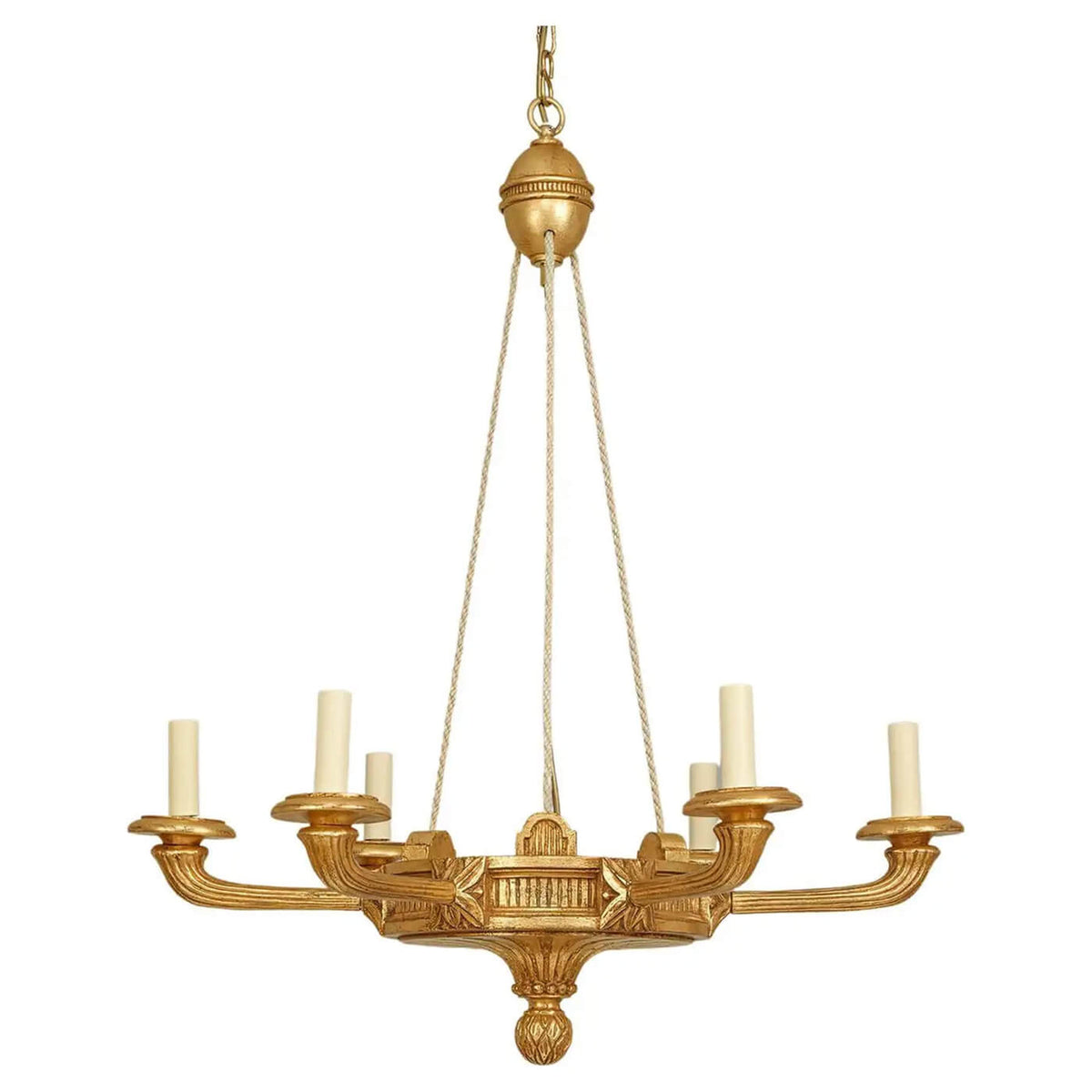 Louis XVI Style Giltwood Chandelier - English Georgian America