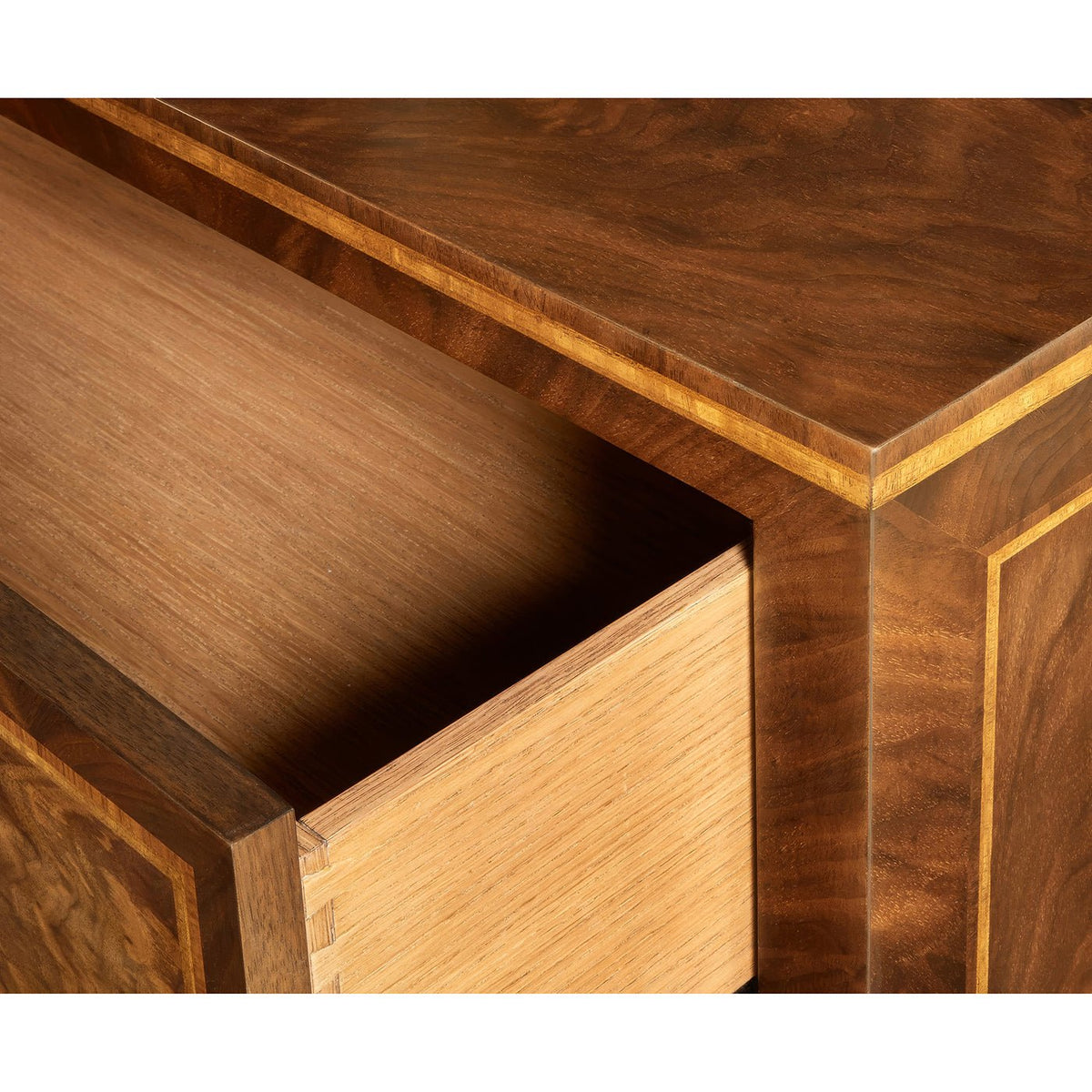 Louis XVI Style Inlaid Bedside Chest - English Georgian America