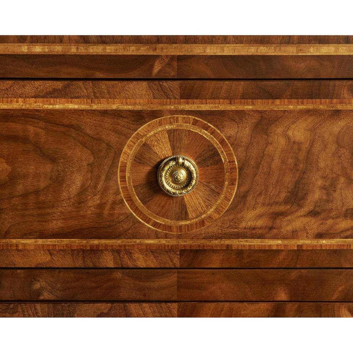 Louis XVI Style Inlaid Bedside Chest - English Georgian America