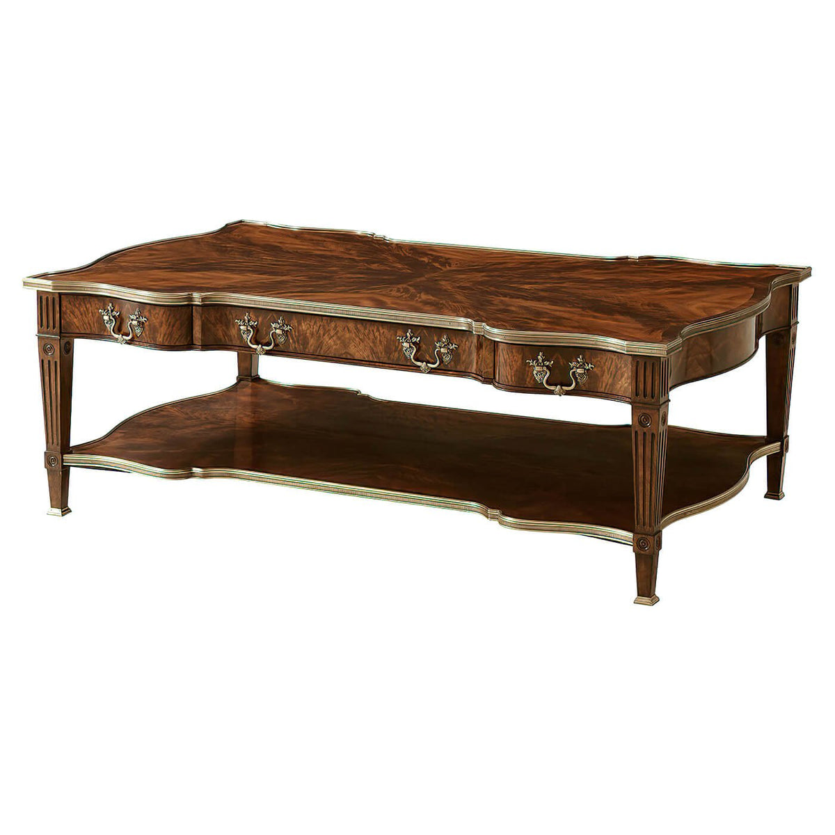 Louis XVI Style Mahogany Cocktail Table - English Georgian America