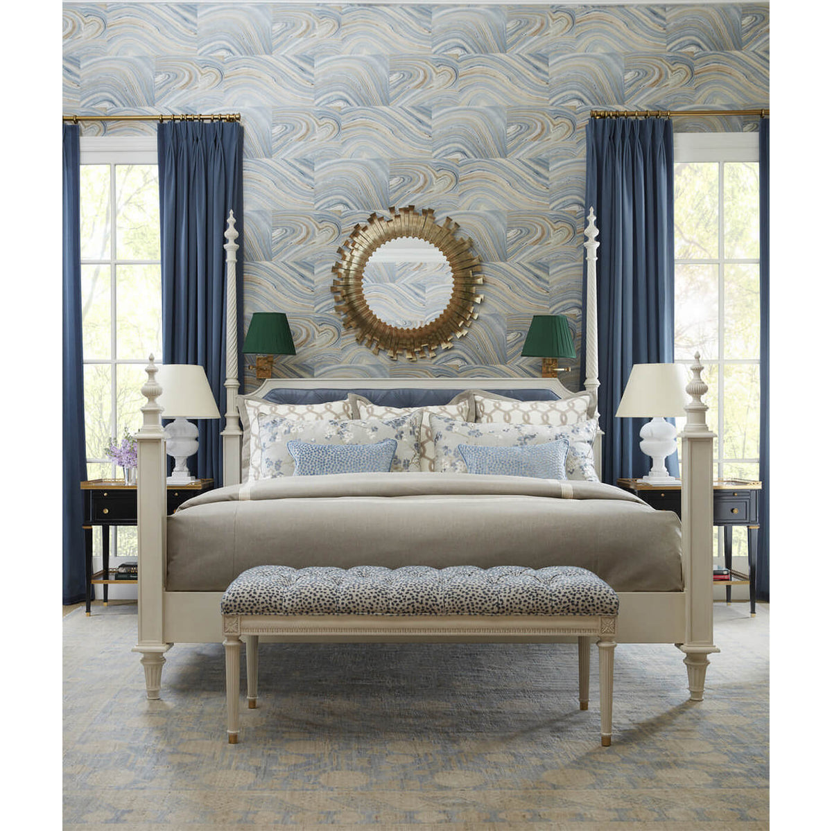 Louis XVI Style Nightstand - English Georgian America