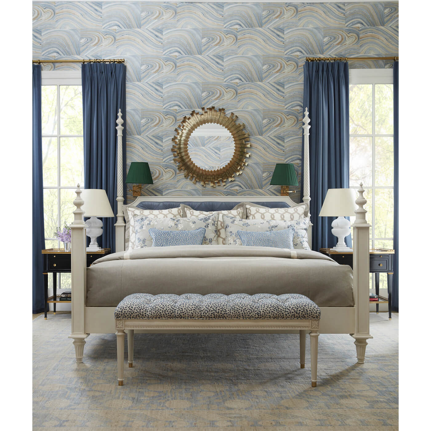 Louis XVI Style Nightstand - English Georgian America