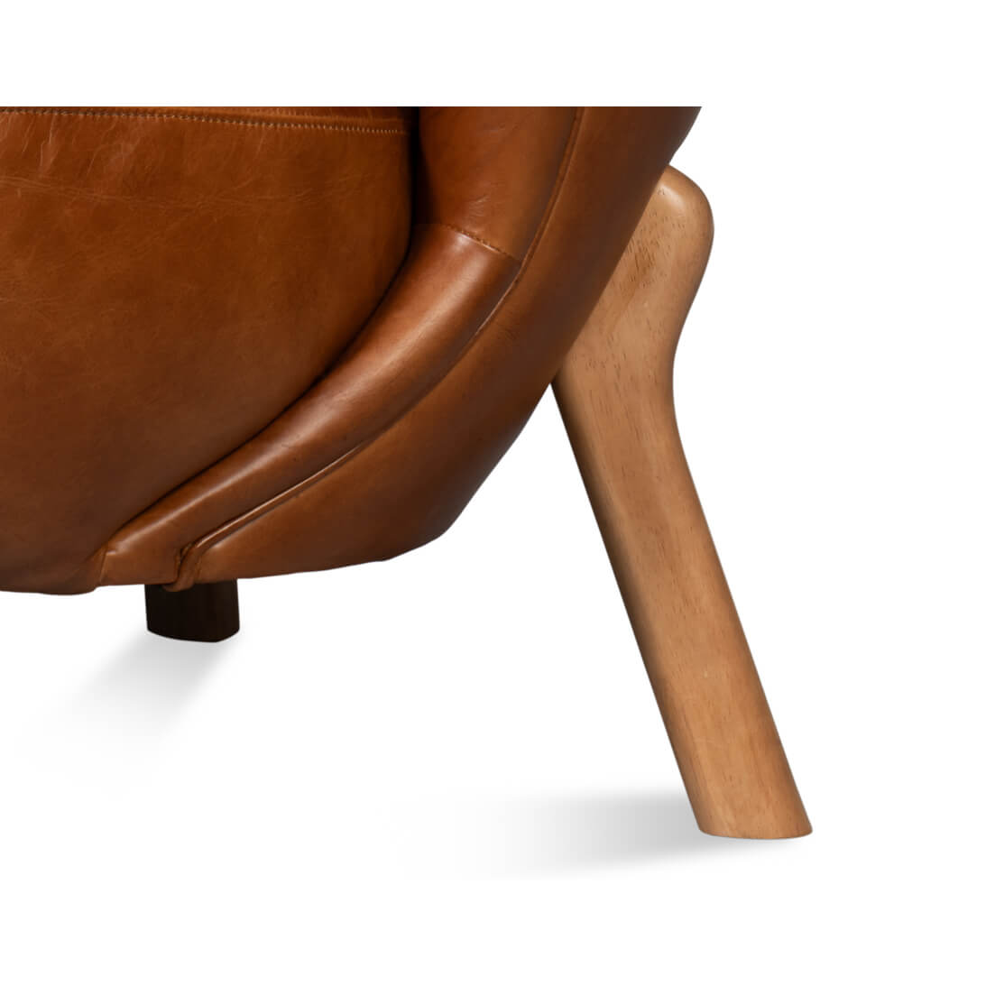 Luxe Caramel Tufted Lounge Chair - English Georgian America