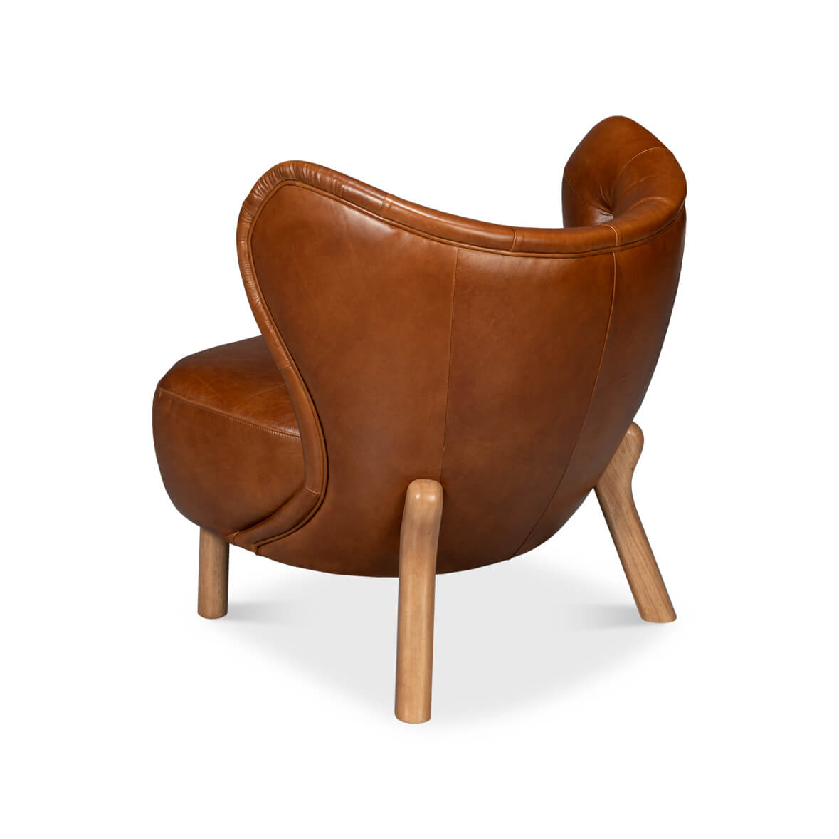 Luxe Caramel Tufted Lounge Chair - English Georgian America