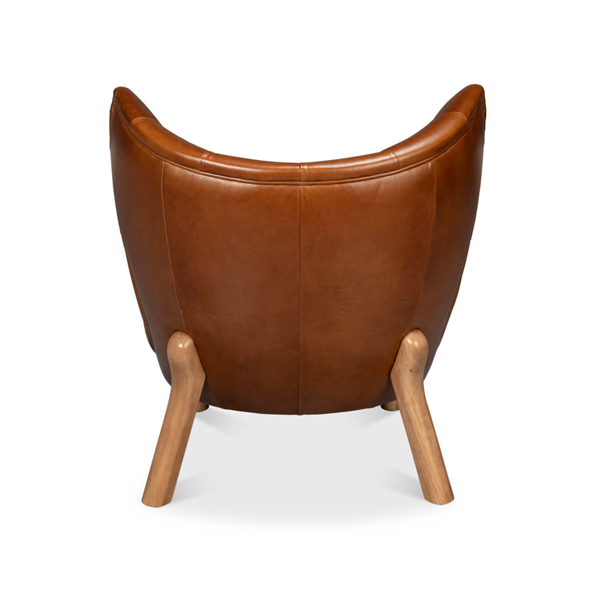 Luxe Caramel Tufted Lounge Chair - English Georgian America