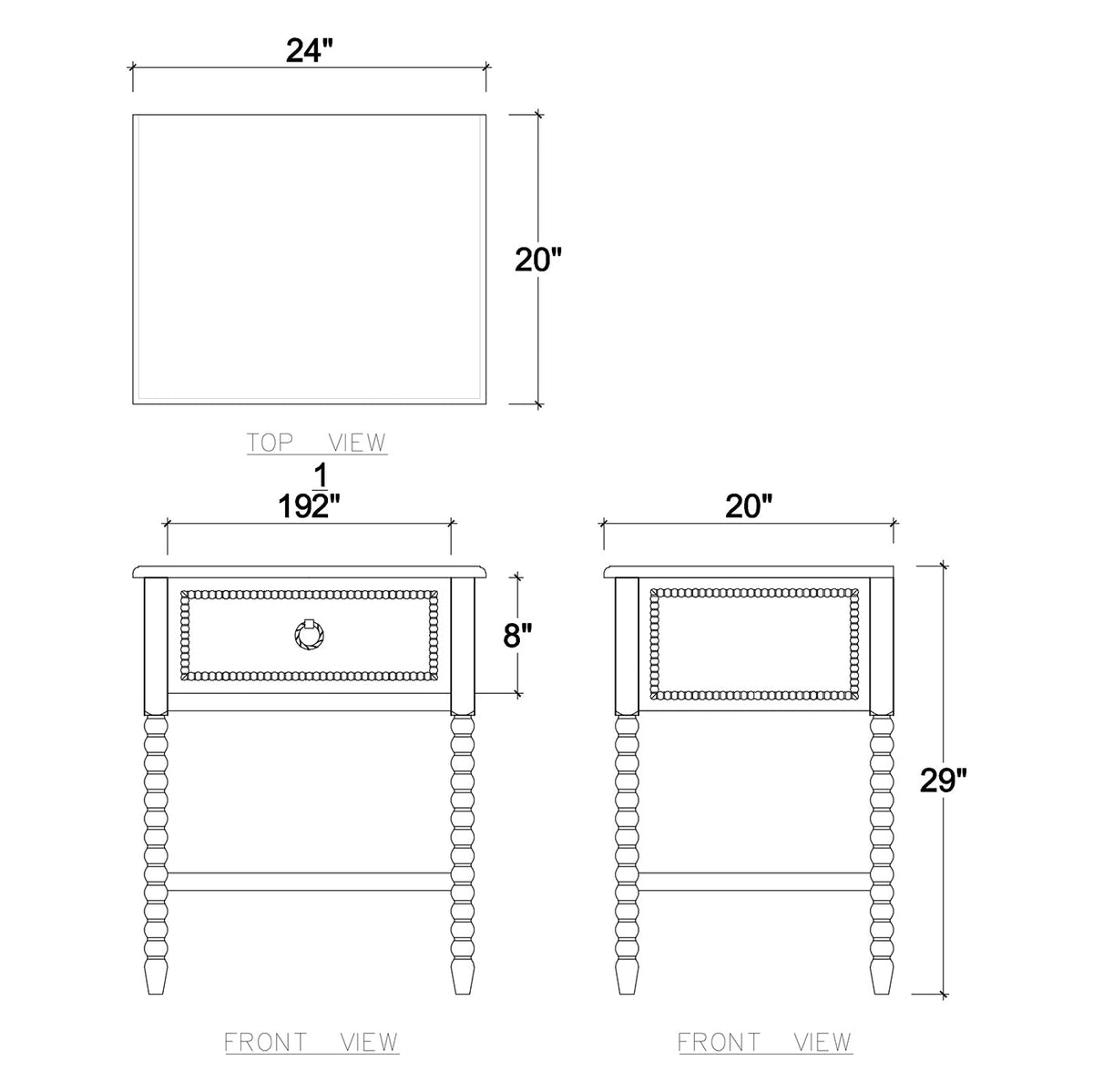 Mahogany Antique Nightstand - English Georgian America