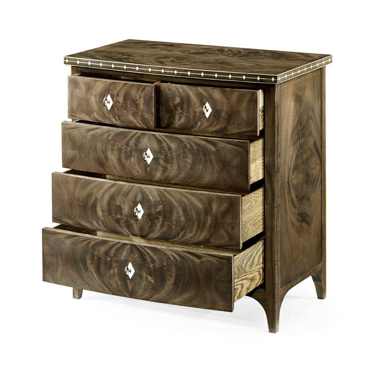 Mahogany Bowfront Chest - English Georgian America