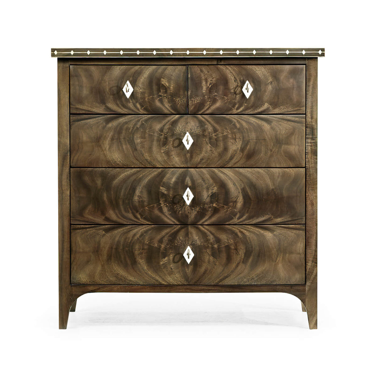 Mahogany Bowfront Chest - English Georgian America