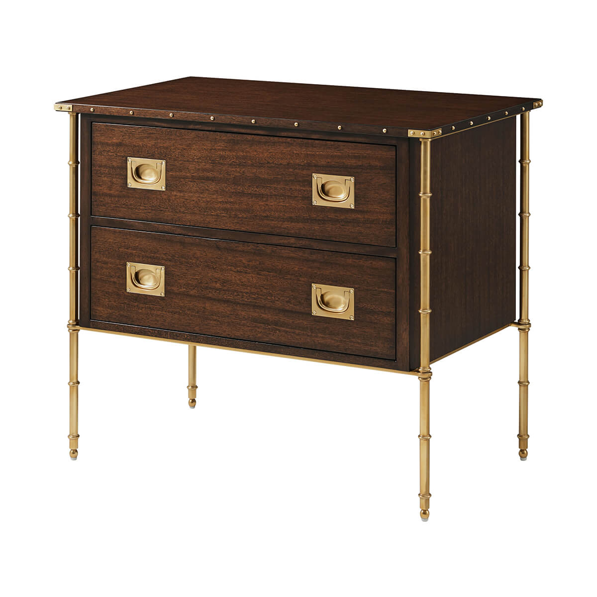 Mahogany Mid Century Modern Nightstand - English Georgian America