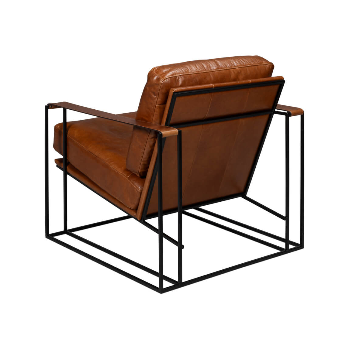 Manhattan Brown Leather Armchair - English Georgian America
