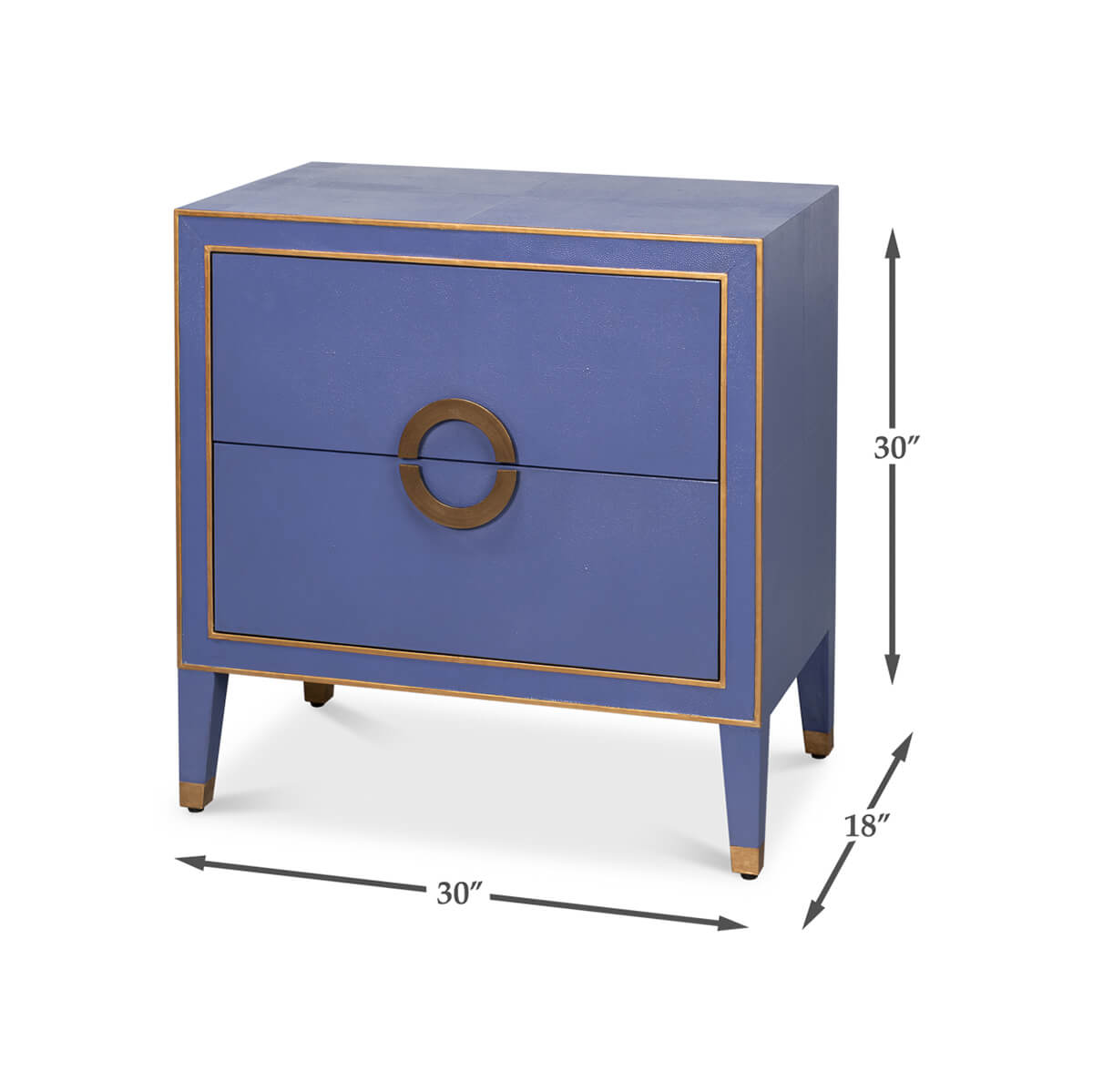 Marlin Blue Modern Nightstand - English Georgian America