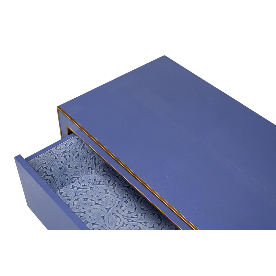 Marlin Blue Modern Nightstand - English Georgian America