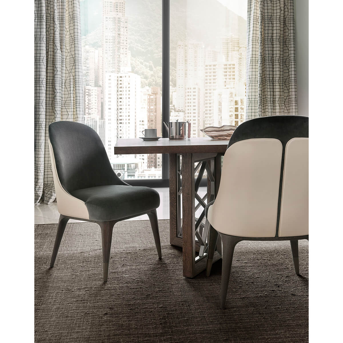 Medium Modern Oak Dining Table - English Georgian America