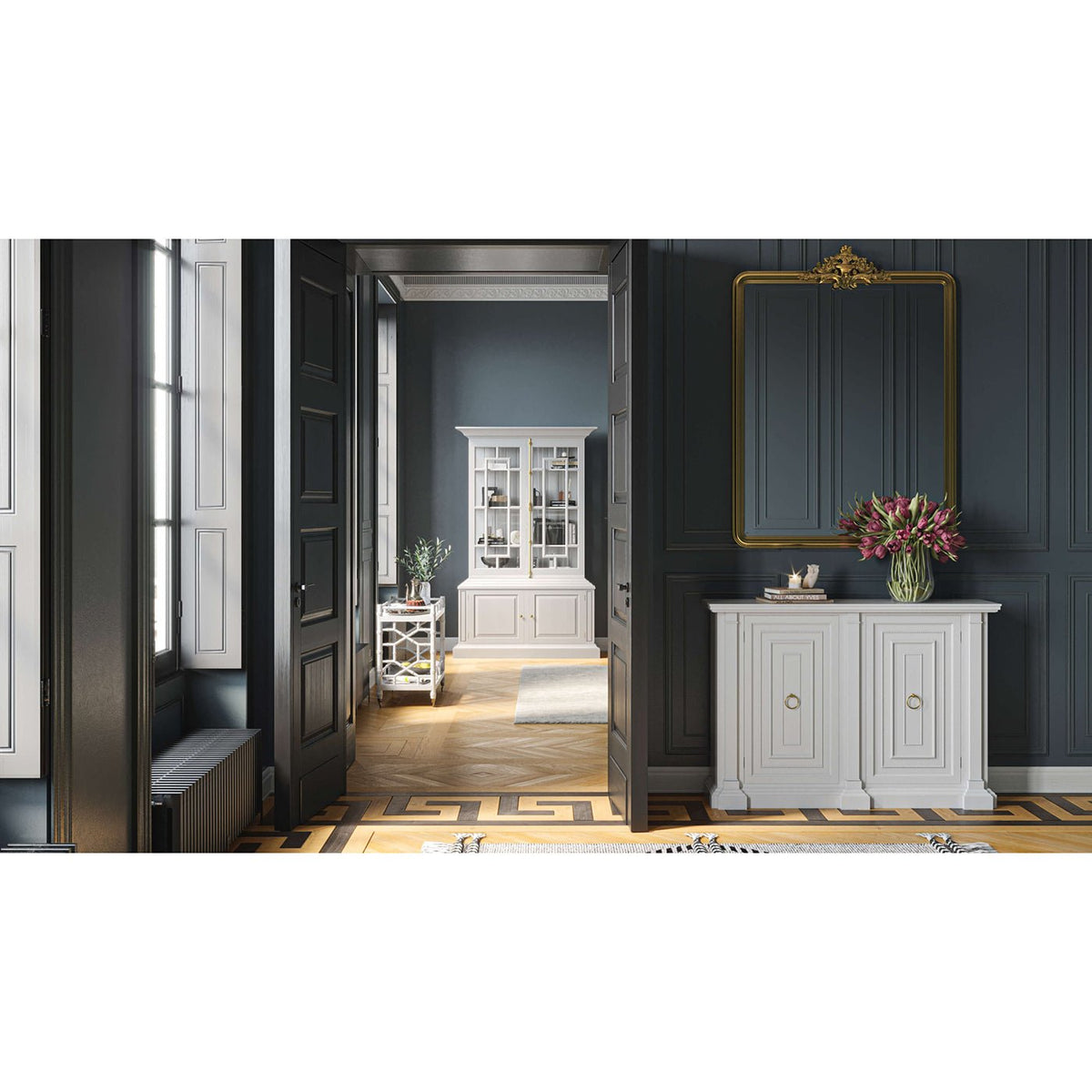 Mid Century Bar Cart - English Georgian America